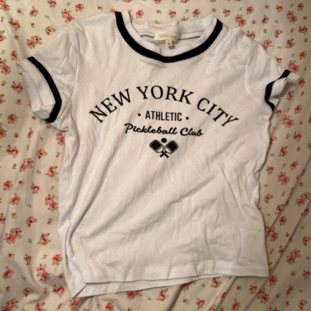 Ultra Flirt White New York City Pickleball Club Crop Top